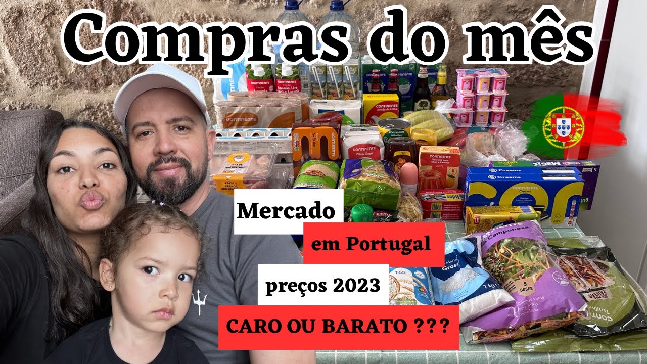 Fazendo compras no supermercado em Portugal 🇵🇹/ COMPRAS DO MÊS / preços muito alto?! 💶😱