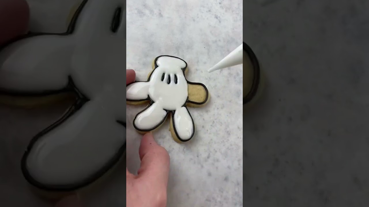 Mickey Mouse birthday cookies for the 3-year-old! 