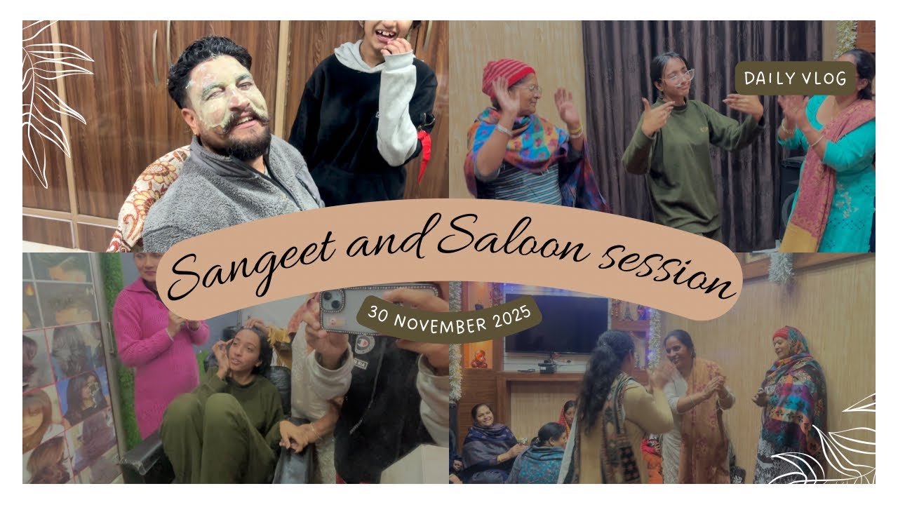 &ldquo;Ladies Sangeet Diaries ✨ | My First Threading Pain, Mehendi, Dance & Wedding Vibes&rdquo;❤️