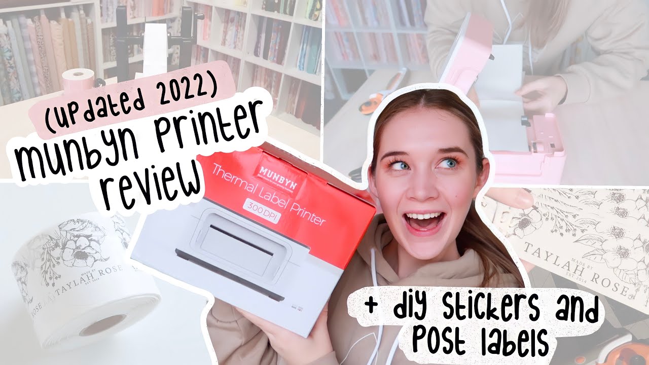 Review of the MUNBYN thermal printer DPI 300 (UPDATED) + DIY stickers + shipping labels small biz