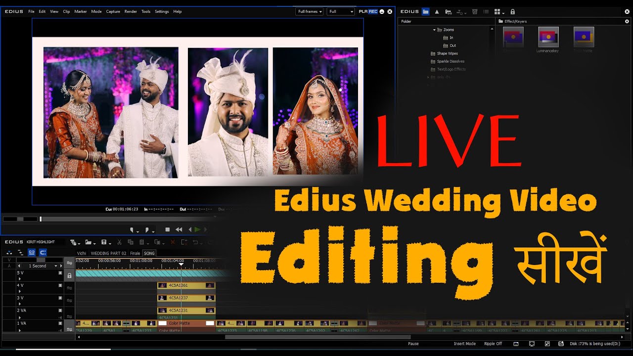 Edius Live Class 🎥 | Wedding Video Editing Step-By-Step | Beginners to Pro