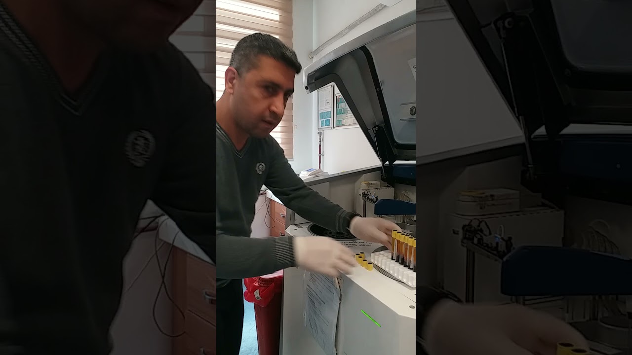 biyokimya cihazında hasta çalıştık