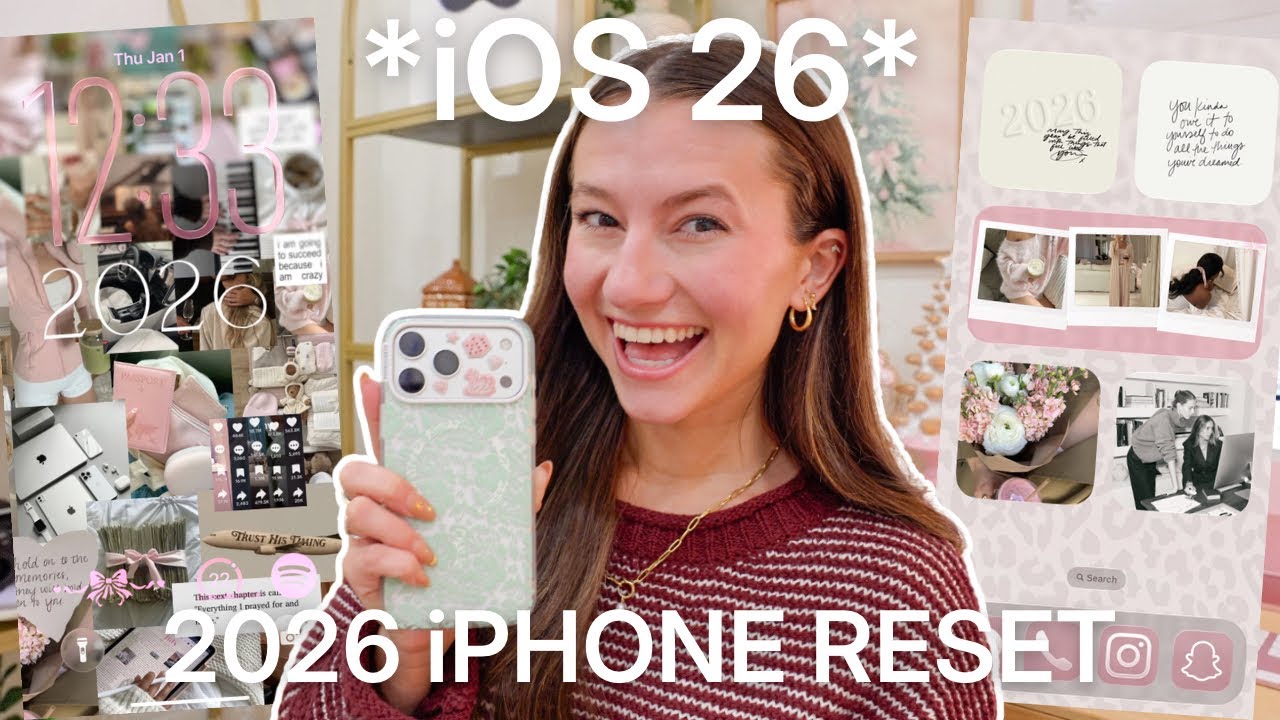 how to customize your iphone to be AESTHETIC for january! 🎀 *2026 iphone vision board & goal lists*