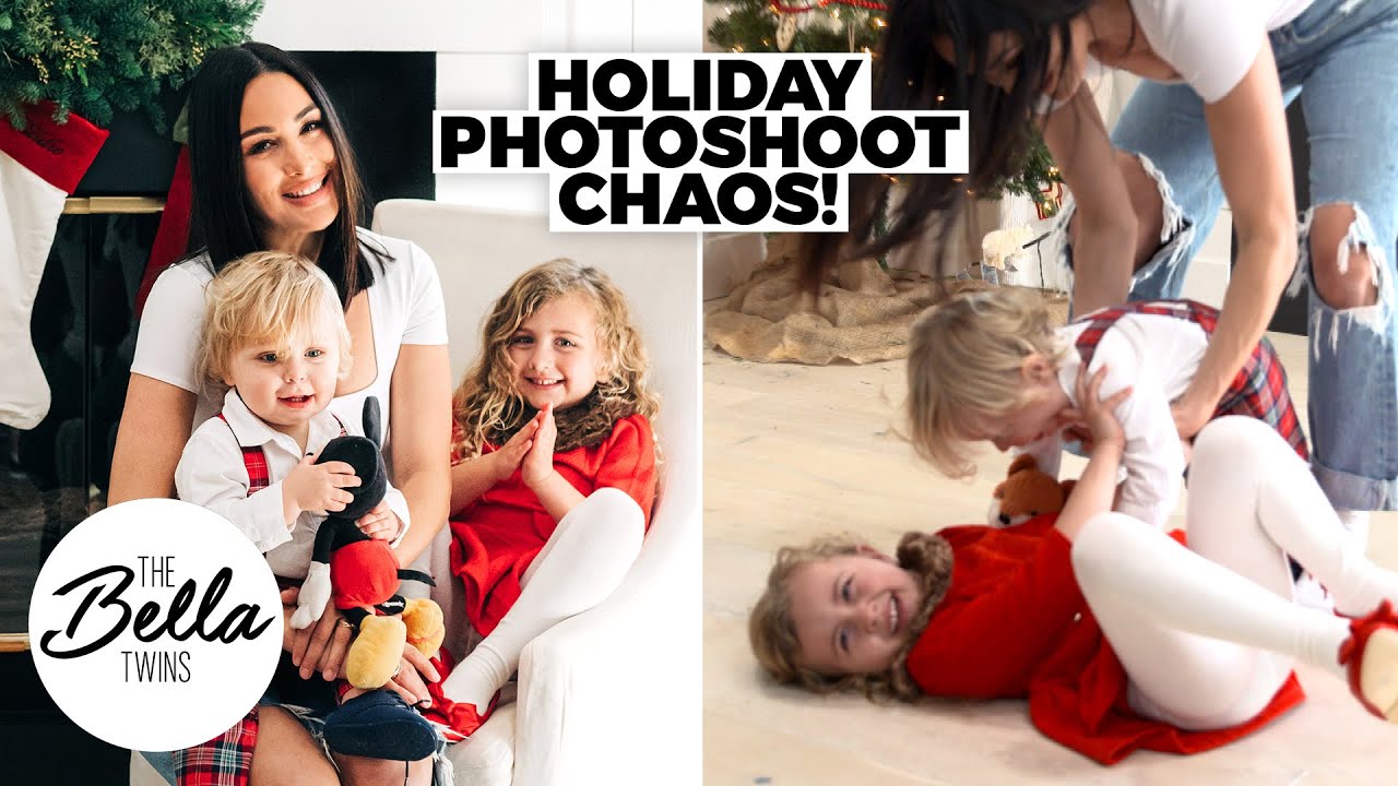 Birdie and Buddy WRESTLE during their Holiday photo shoot!