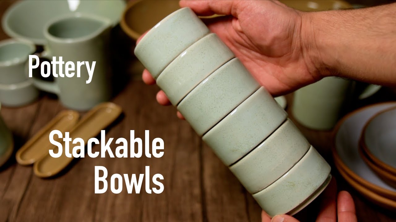 Making Pottery Stackable Bowls