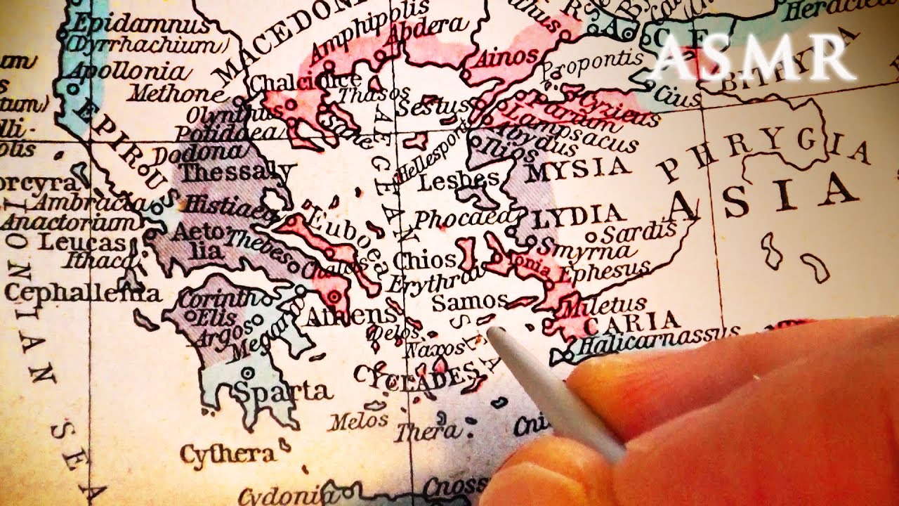 ASMR The 12 Labours of Heracles | Maps + Greek Mythology + Cough Drop