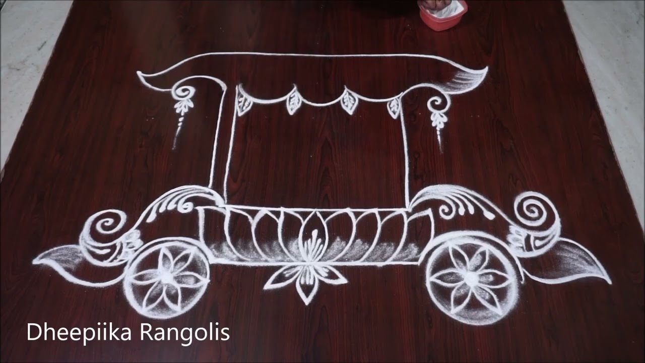 Ratham muggulu ll sankranthi muggulu 2026 ll freehand ratham kolam ll ratham
