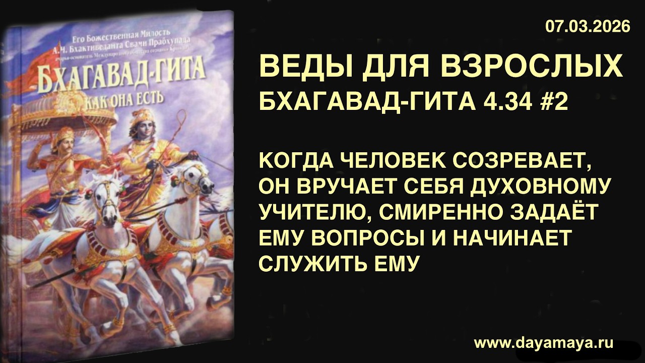Веды для взрослых. Бхагавад-гита 4.34 #2