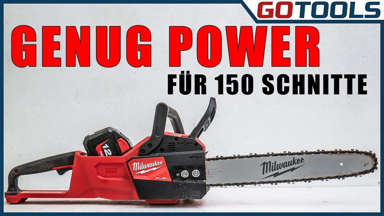 Milwaukee Akku Kettensäge M18FCHS besser als Motorsäge mit Benzin !