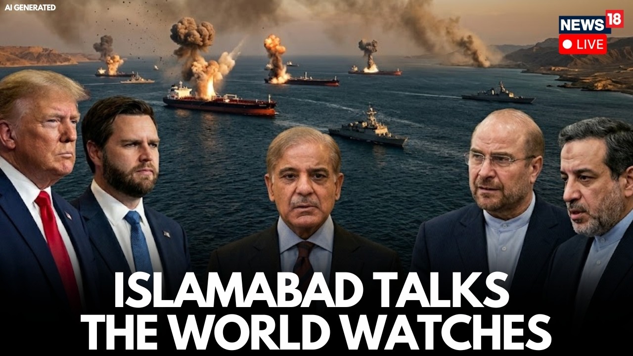 US&ndash;Iran Ceasefire Talks in Islamabad LIVE: Strait Of Hormuz Crisis Takes Center Stage | N18G