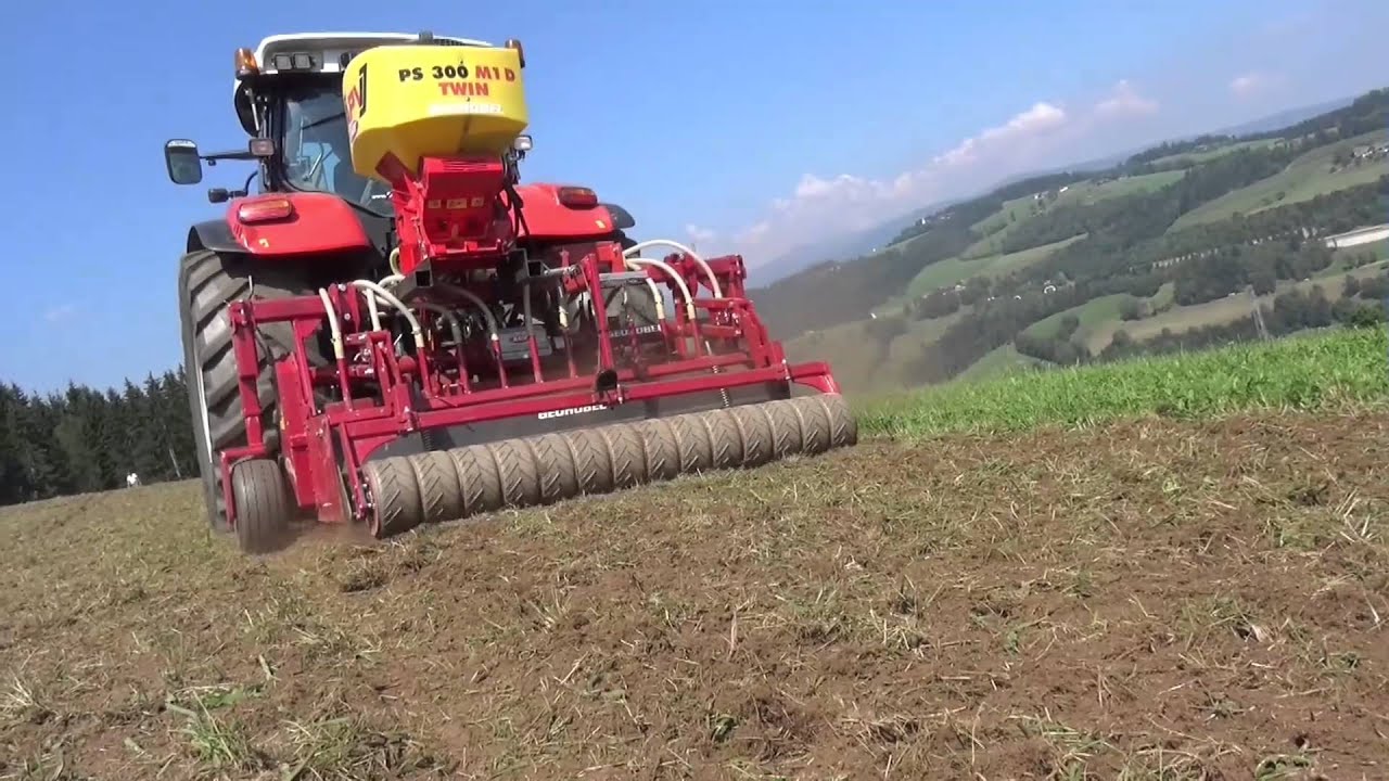 Gr&uuml;nlanderneuerung pfluglos mit GEOHOBEL - Renewal of medows with GEOHOBEL