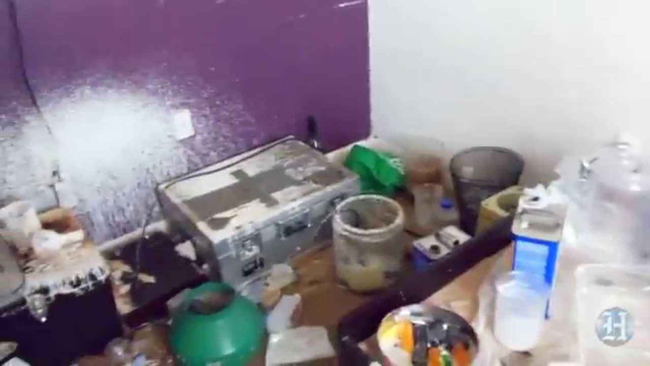 Police walk-through of clandestine drug lab found in Miami-Dade