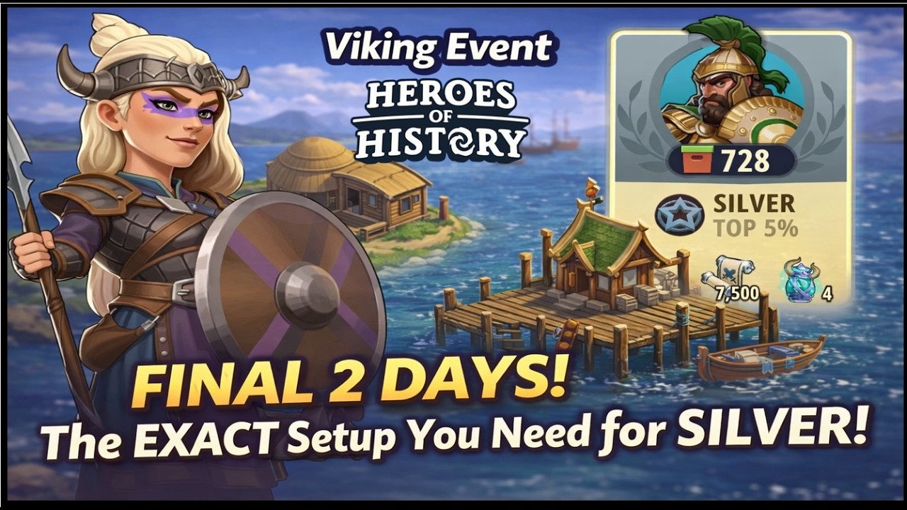 Heroes of History Viking Event! Break into SILVER ranking! FINAL 2 DAYS!  The EXACT Setup You Need!