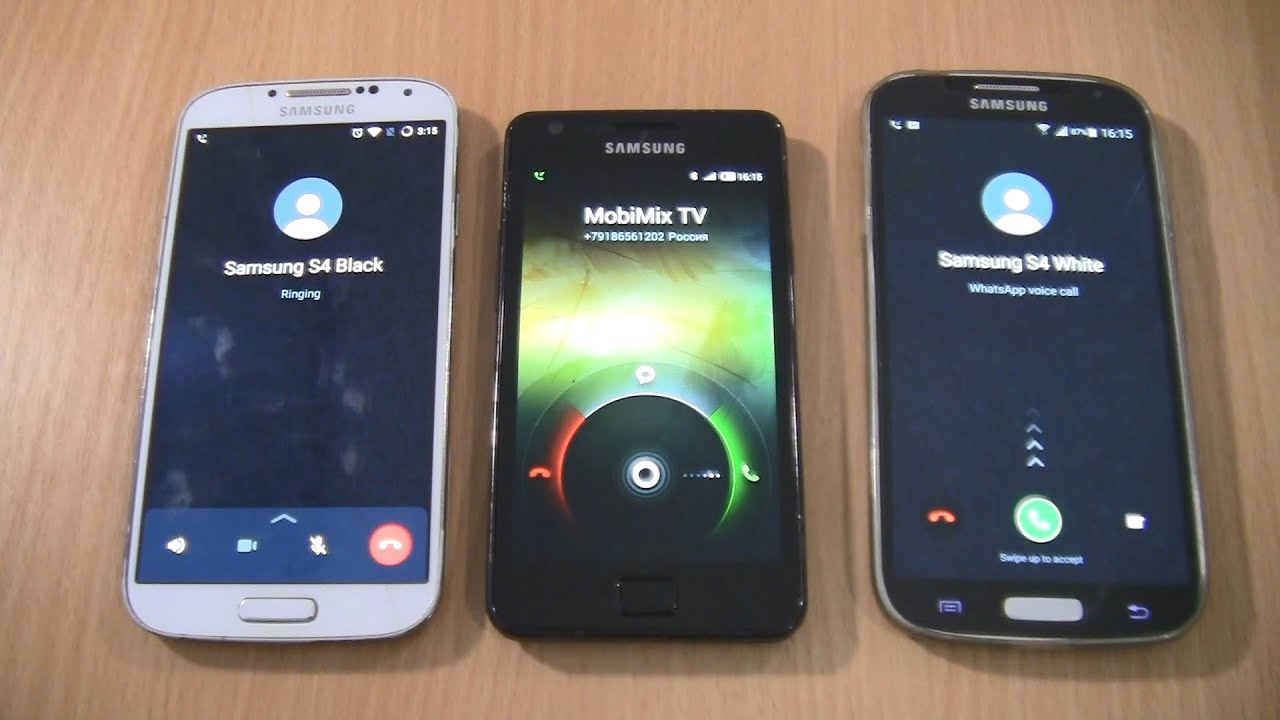 WhatsApp Incoming & Outgoing call at the Same Time 2 Samsung Galaxy S4+S2 MIUI