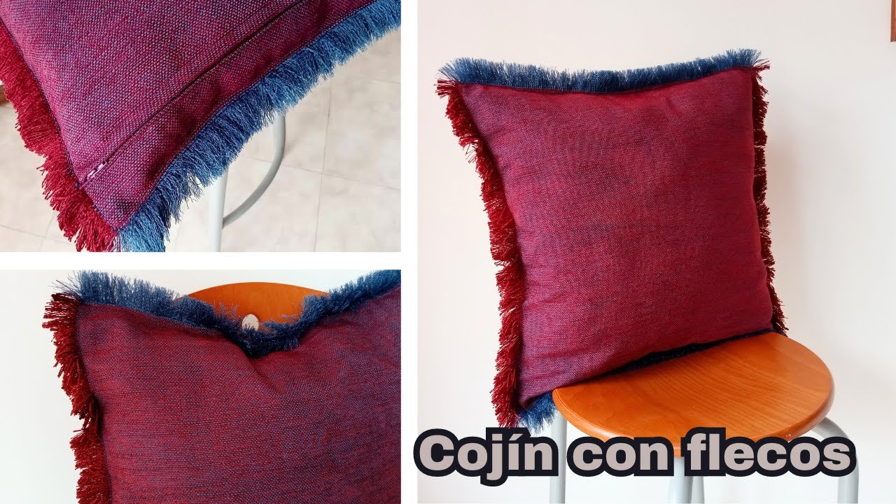 Cómo Hacer un Cojín con Flecos ✅ Make Fringe Cushion.  Muy fácil