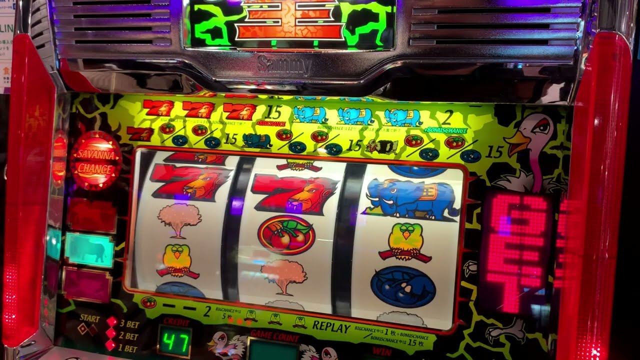 【レトロパチスロ】獣王（初代４号機）　ガラパゴス　サバちゃん何連するか？　名機サミー　素晴らしいBGMです。睡眠前に・・・どうぞ！！