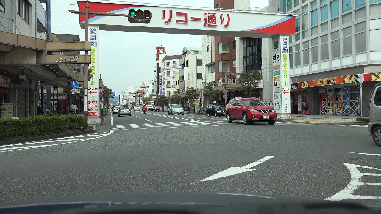 4K　リコー通り（静岡県道162号）→国道1号（北行・東行）　静岡県沼津市・あまねガード南→江原公園→サントムーン柿田川