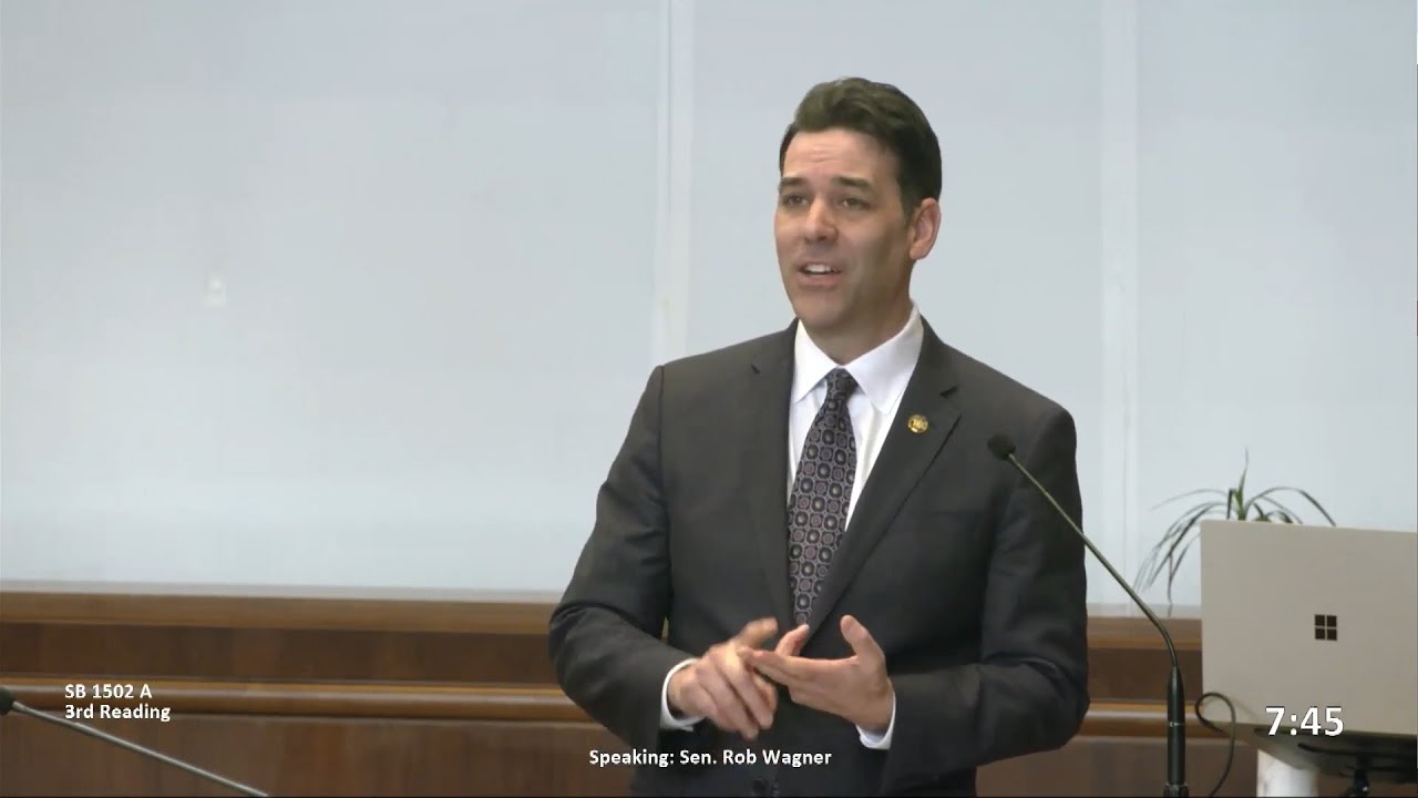 Senate President Rob Wagner speaks in support of Education Board Transparency Act (SB 1502)