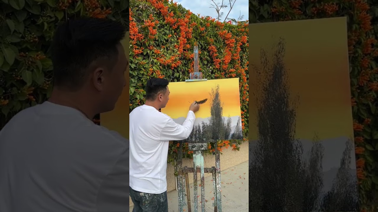 Learn how to draw from scratch. Use the branches used to paint the walls to draw a picture. Art
