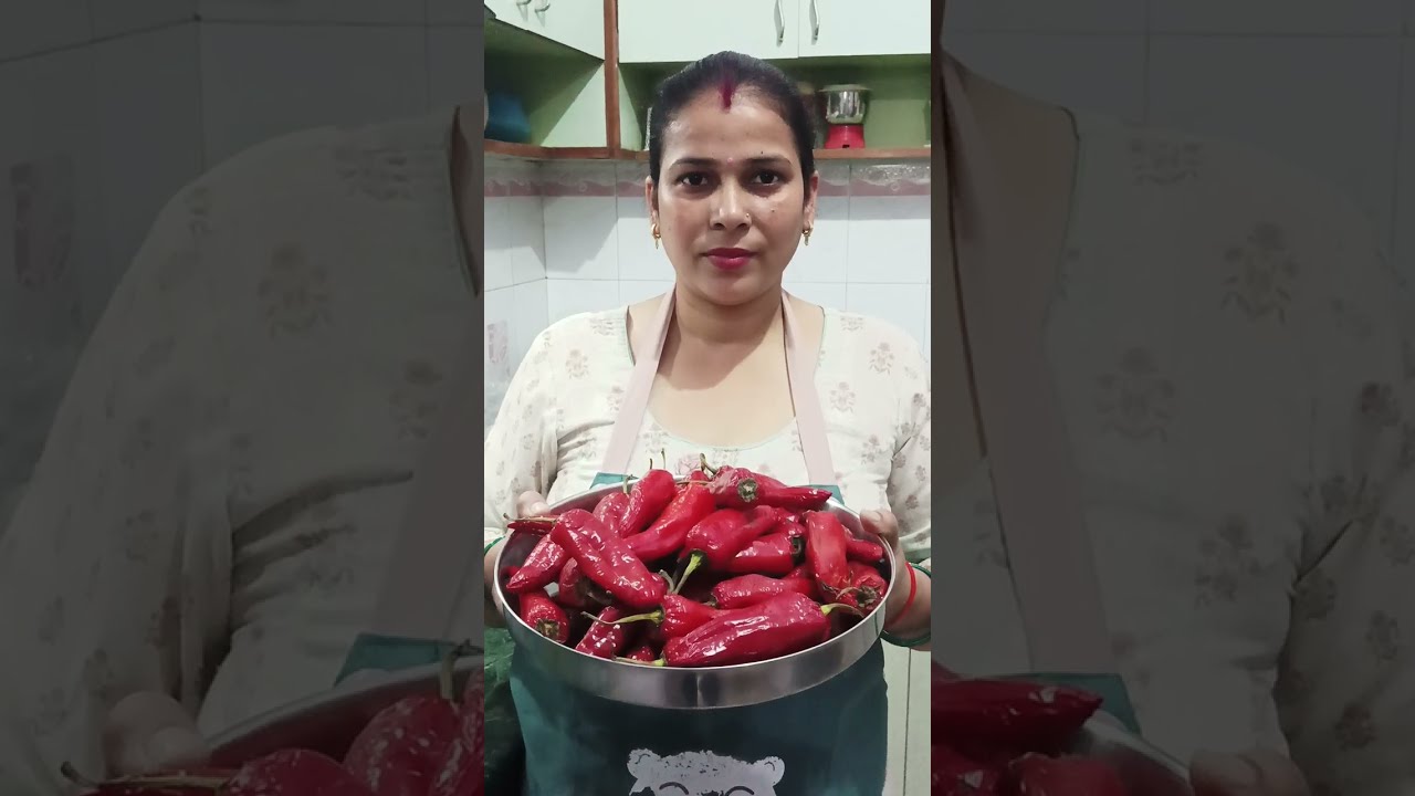 भरवा लाल मिर्च का अचार#रेसिपी 🌶️