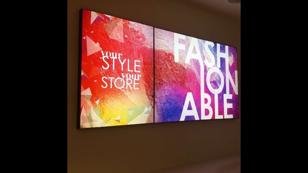 fabric light box, fabric backlit light box, fabric display light box