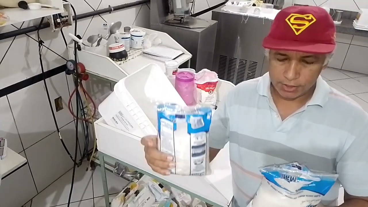 Fabricação de sorvete em maquina industrial passo a passo