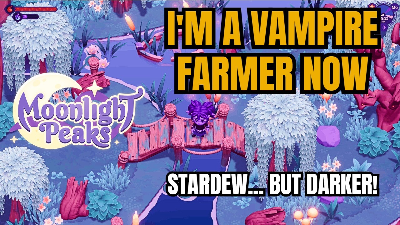 Move over Stardew, the Vampires are moving in! | Moonlight Peaks Demo