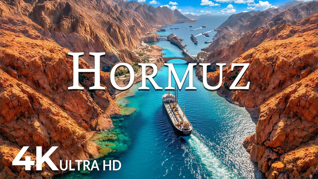 FLYING OVER HORMUZ (4K UHD) &ndash; Soothing Music Along With Beautiful Nature Video - 4K Video ULTRA HD