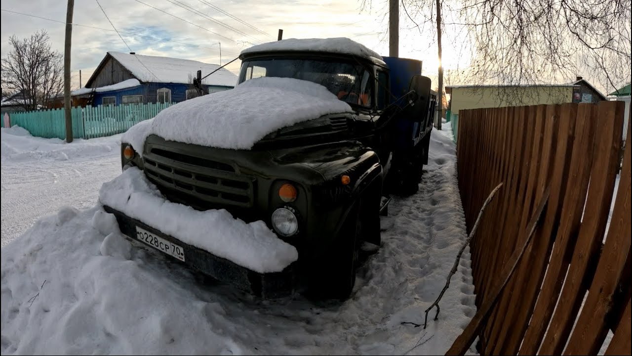 Зил-130  ремонт глушителя! Зимняя рыбалка!