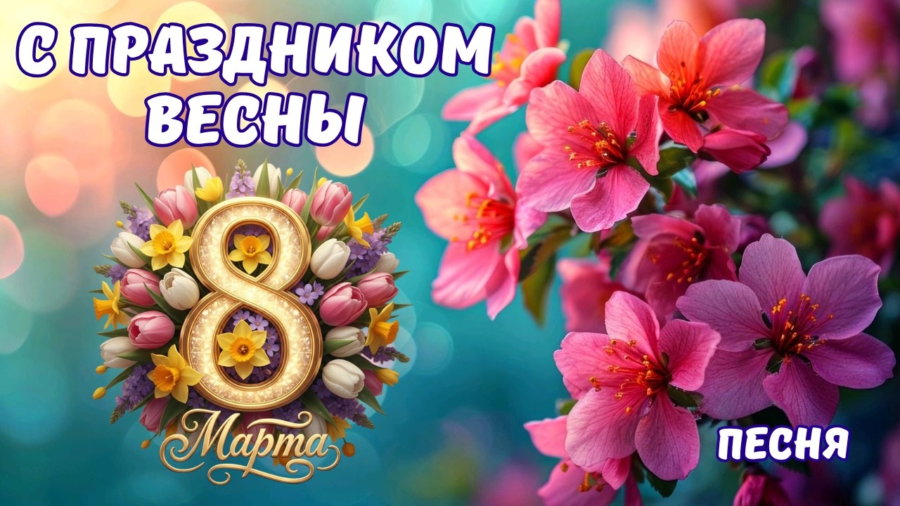 🌷 С 8 Марта!🎶 Трогательная красивая песня к 8 Марта. 💐С 8 Марта поздравления