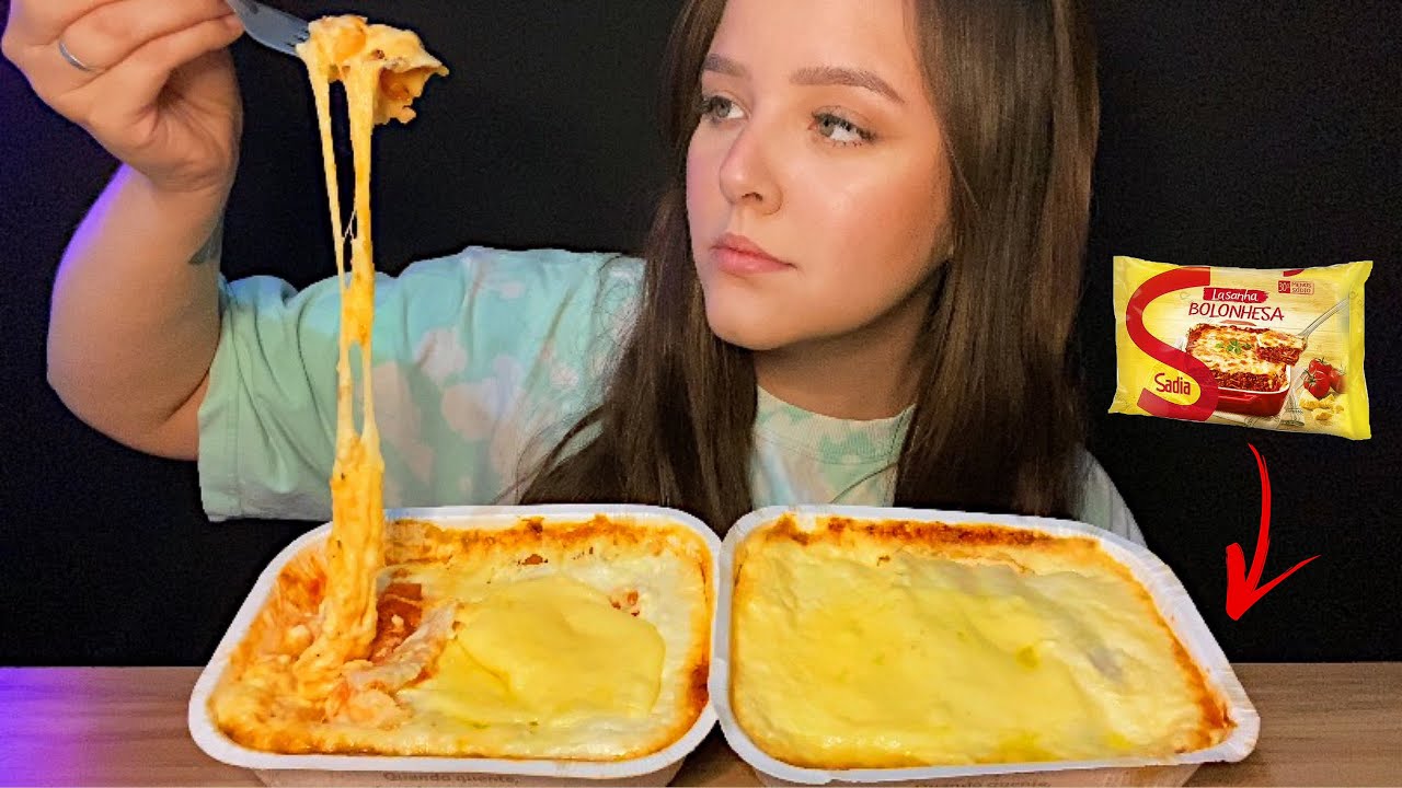 LASANHA À BOLONHESA E QUEIJO DA SADIA! MUKBANG BRASIL | CAMILE ASMR