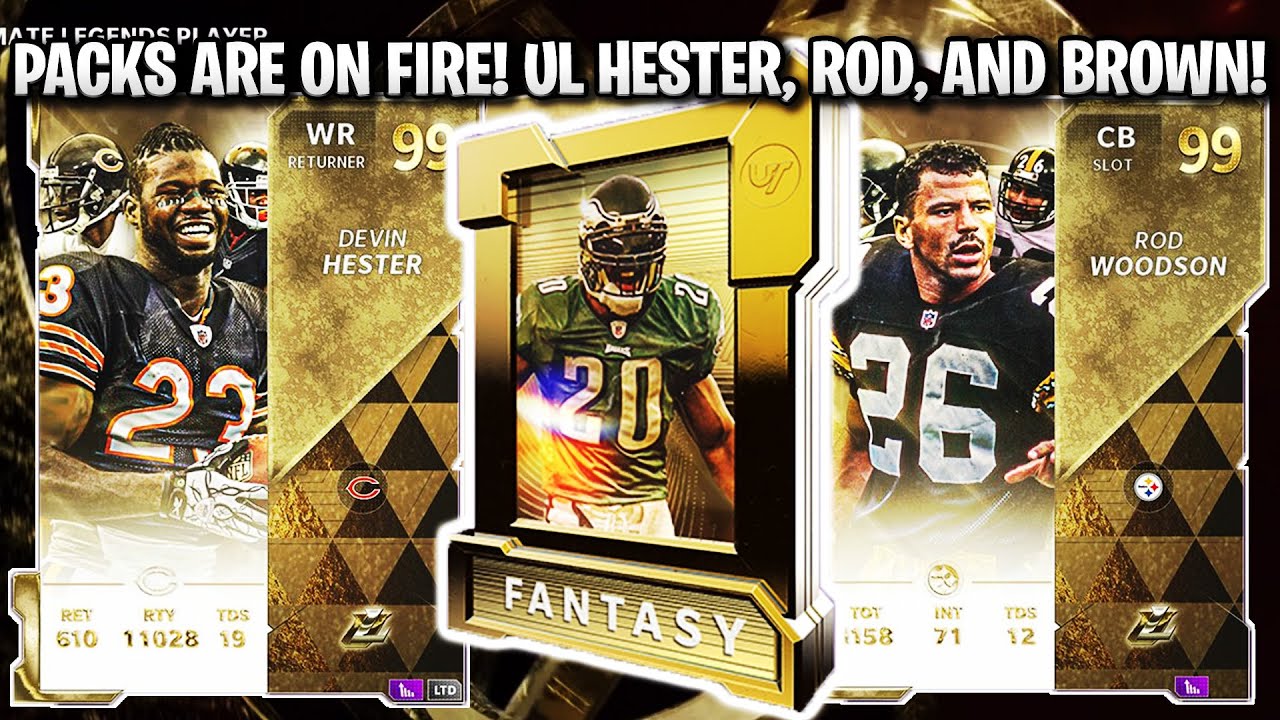PACKS ARE ON FIRE! ULTIMATE LEGENDS HESTER, WOODSON, AND BROWN! | MADDEN 21 ULTIMATE TEAM