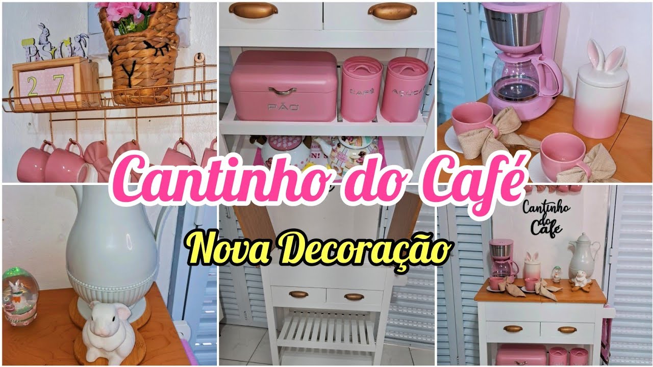 REPAGINANDO MEU CANTINHO DO CAFE/PÁSCOA MUITA COISA FOFA 🩷🐇🐇 #pascoa  #cantinhodocafe