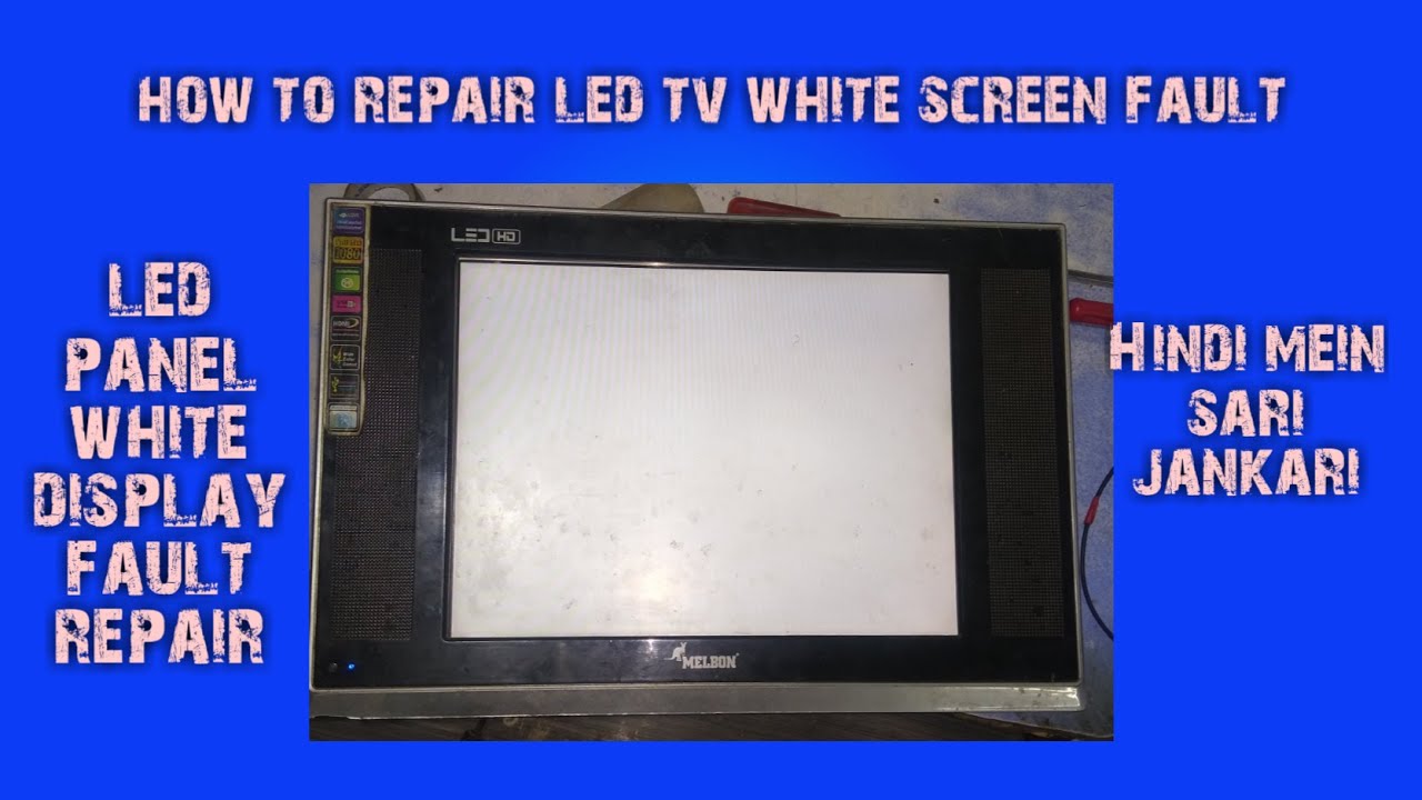 LED TV white display problem Repairing with practical