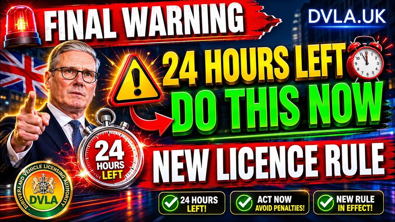 🚨 FINAL WARNING UK Drivers! Driving Licence Rules Change in 24 Hours Avoid Fines Before Deadline