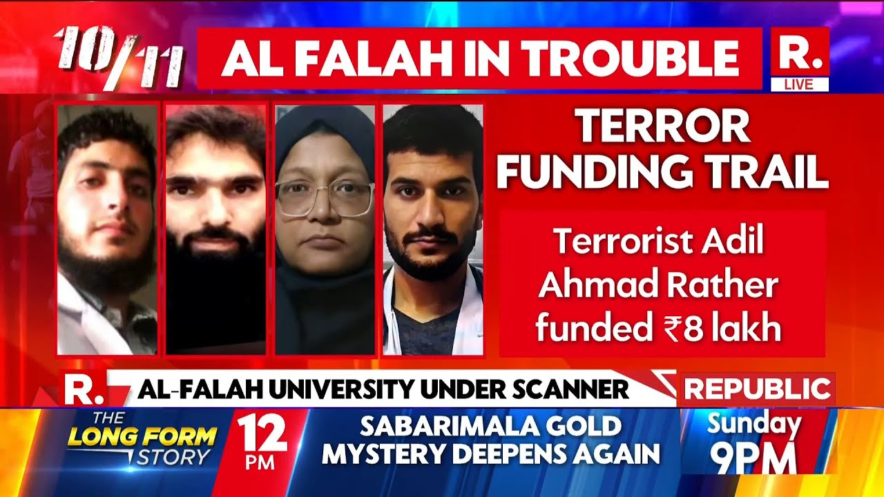 Delhi 10/11 Blast Conspiracy LIVE: Terror Funding Trail EXPOSED | Al Falah University Under Scanner