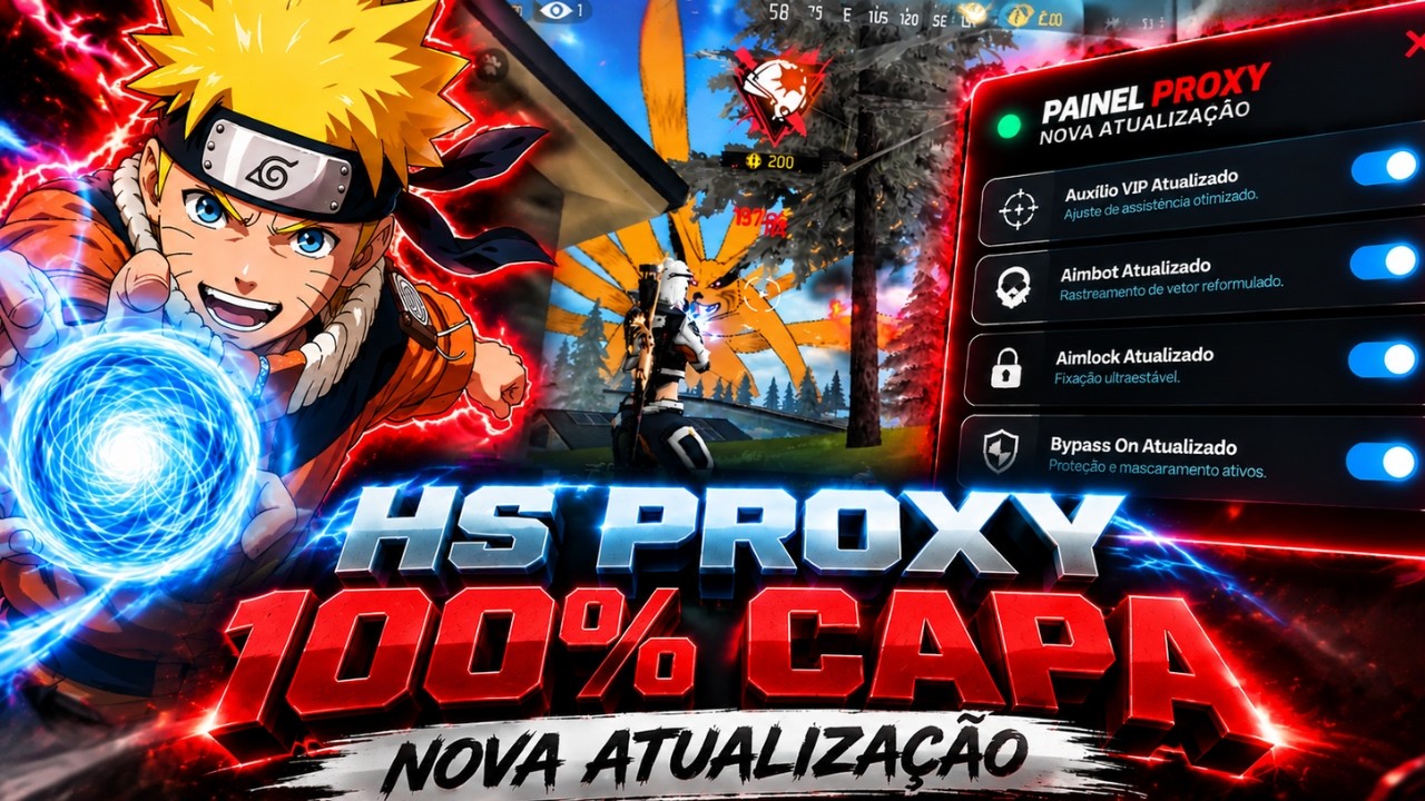 HS PROXY VIP PAGO + AUX&Iacute;LIO FREE FIRE ☠️ ANDROID & IPHONE | XIT FF ATUALIZADO 2026! LINK DIRETO