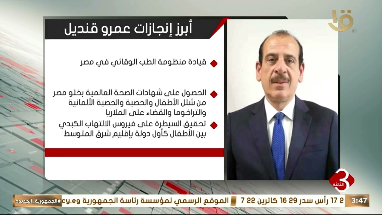 إنفوجراف عن.. أبرز إنجازات عمرو قنديل