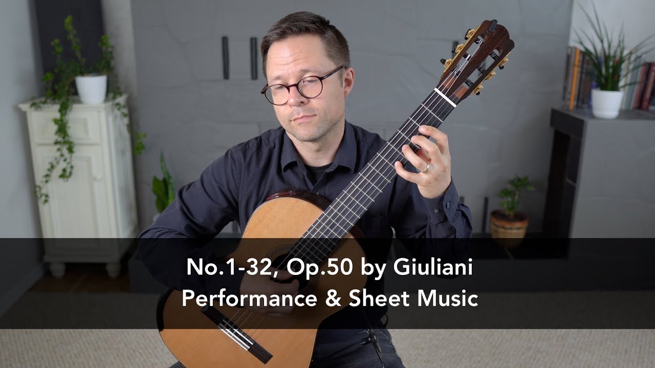 Le Papillon, No.1-32, Op.50 by Giuliani (Complete) for Classical Guitar