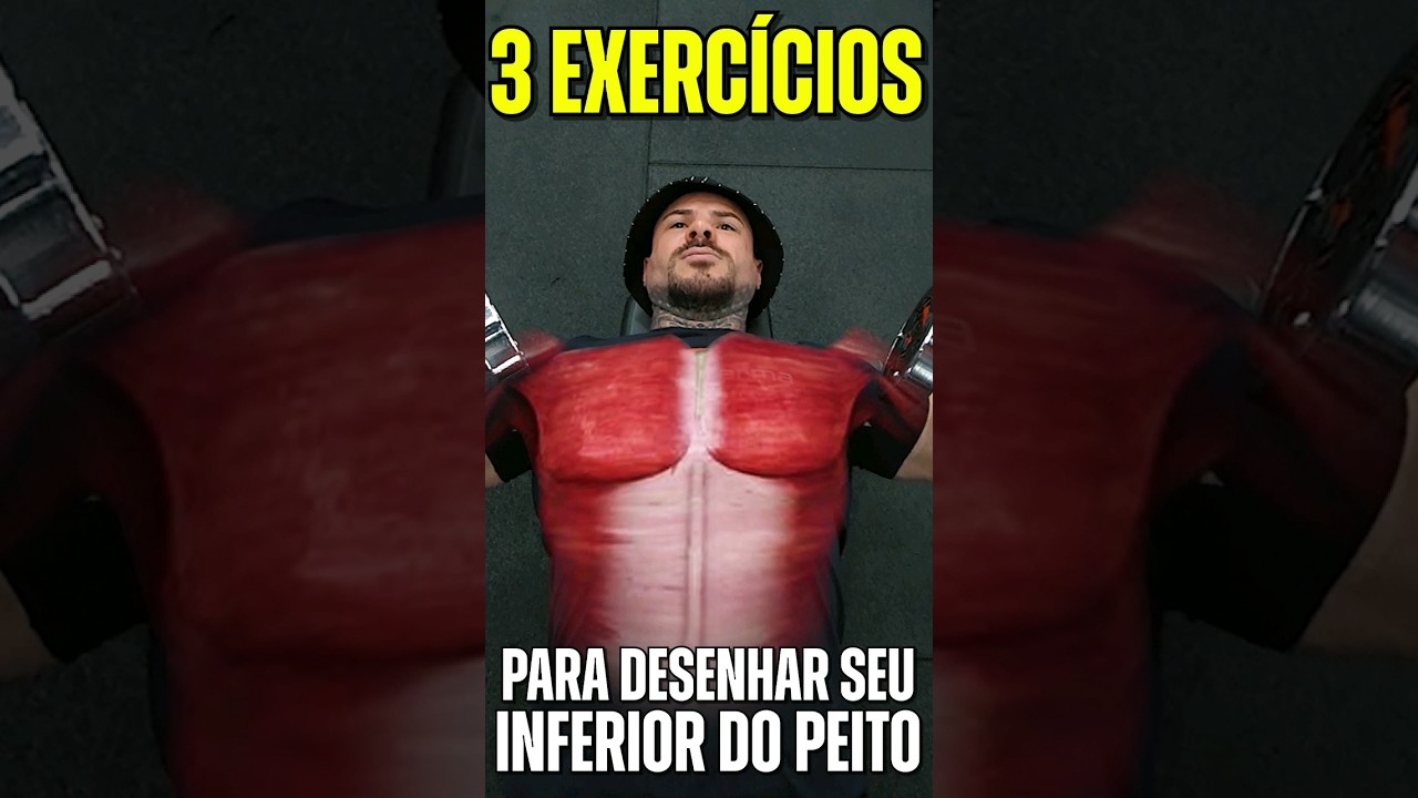 Desenhe o INFERIOR DO PEITO com esses 3 EXERC&Iacute;CIOS #dica #hipertrofia #laerciorefundini #musculacao