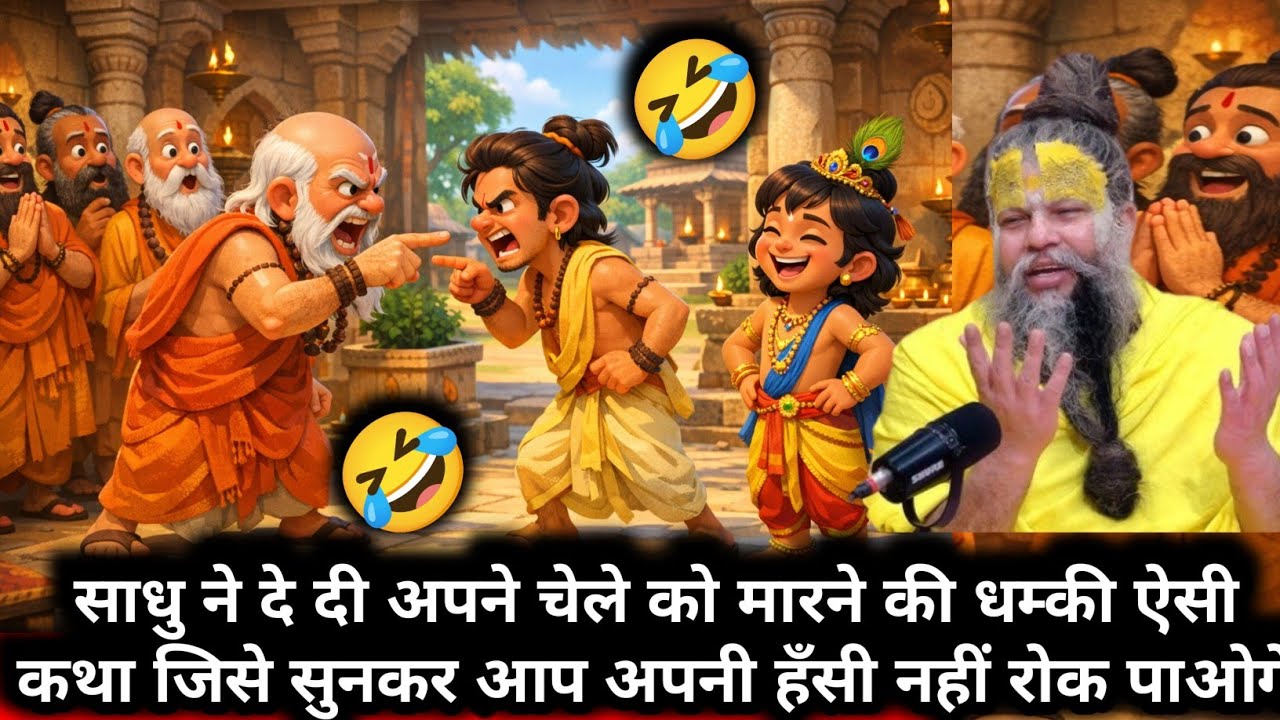 साधु ने दे दी अपने चेले को मारने की धम्की ऐसी कथा जिसे सुनकर आप अपनी हँसी नहीं रोक पाओगे ||