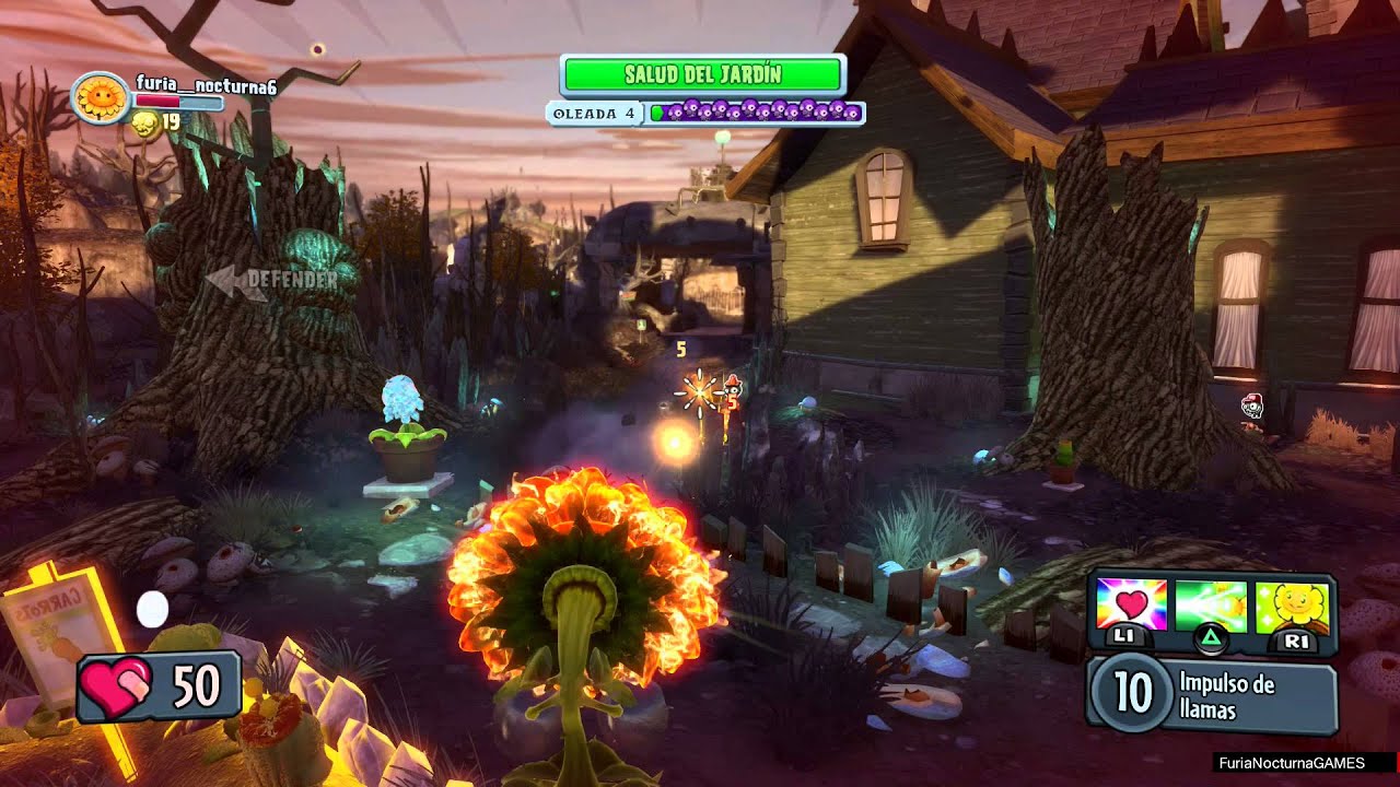 Plantas vs Zombies Garden Warfare Operaciones de Jardín Planta Girasol