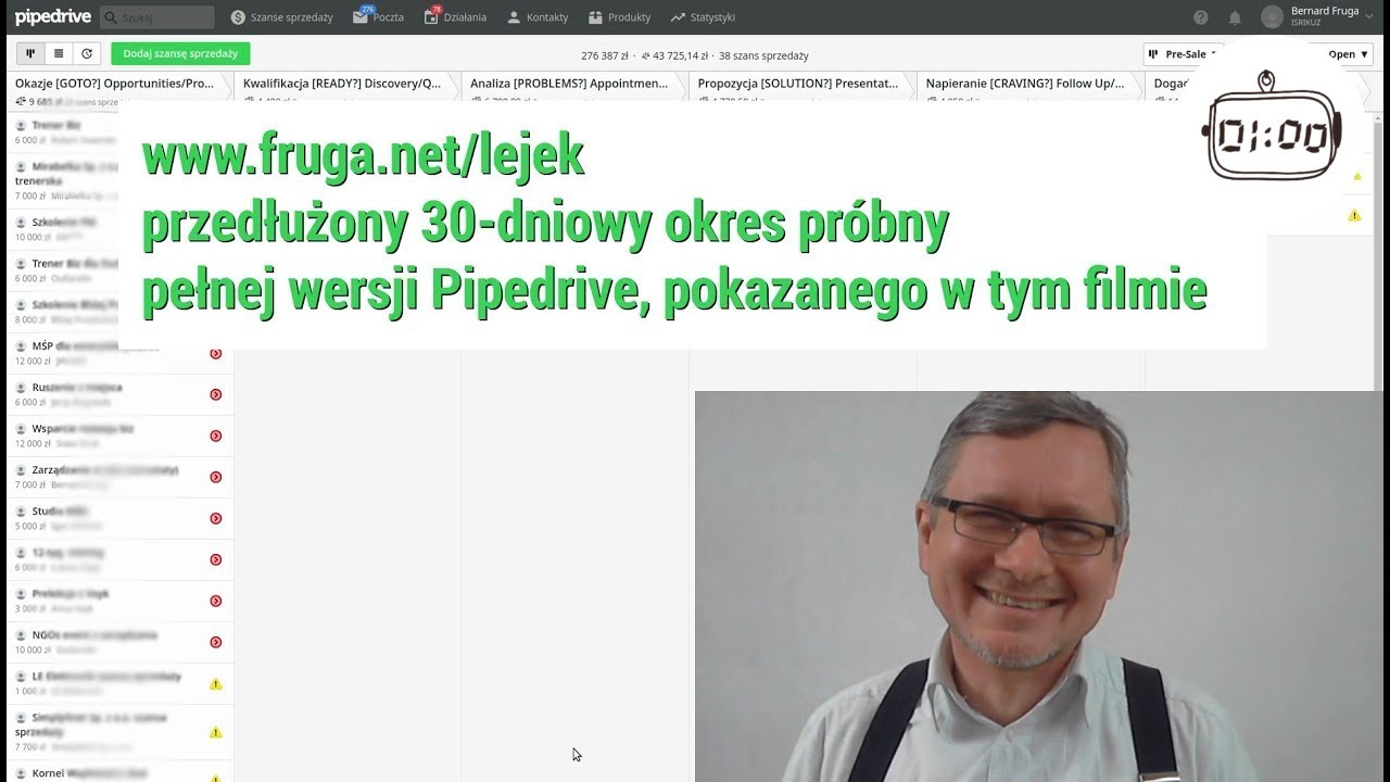 CRM Pipedrive, czyli jak wygląda m&oacute;j system zarządzania relacjami z klientami? [1-min Fruga #229]