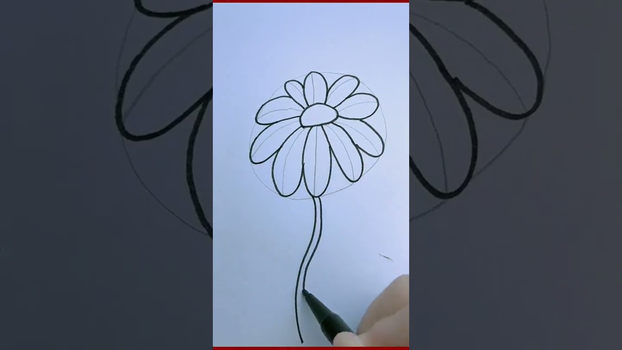 how to draw flower #drawing #simpledrawing #draw #simpledrawingtutorial