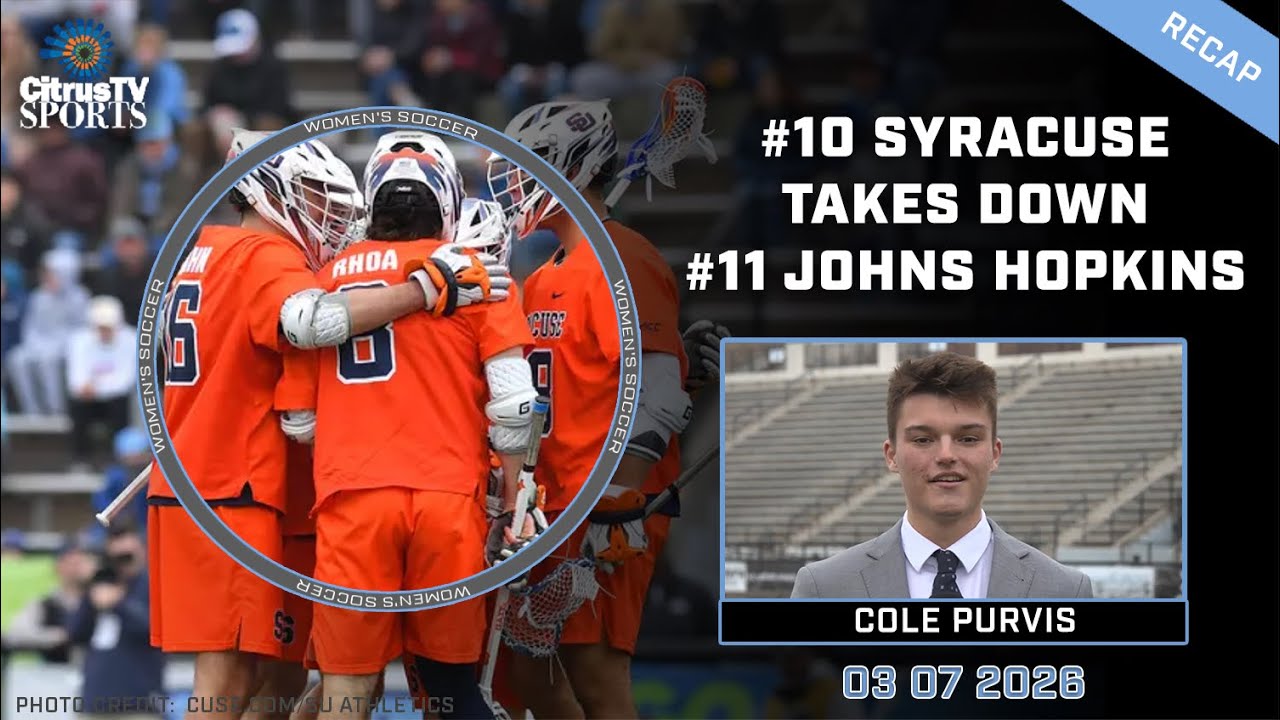 No. 10 Syracuse men's lacrosse collects comfortable 12-8 win at No. 11 Johns Hopkins