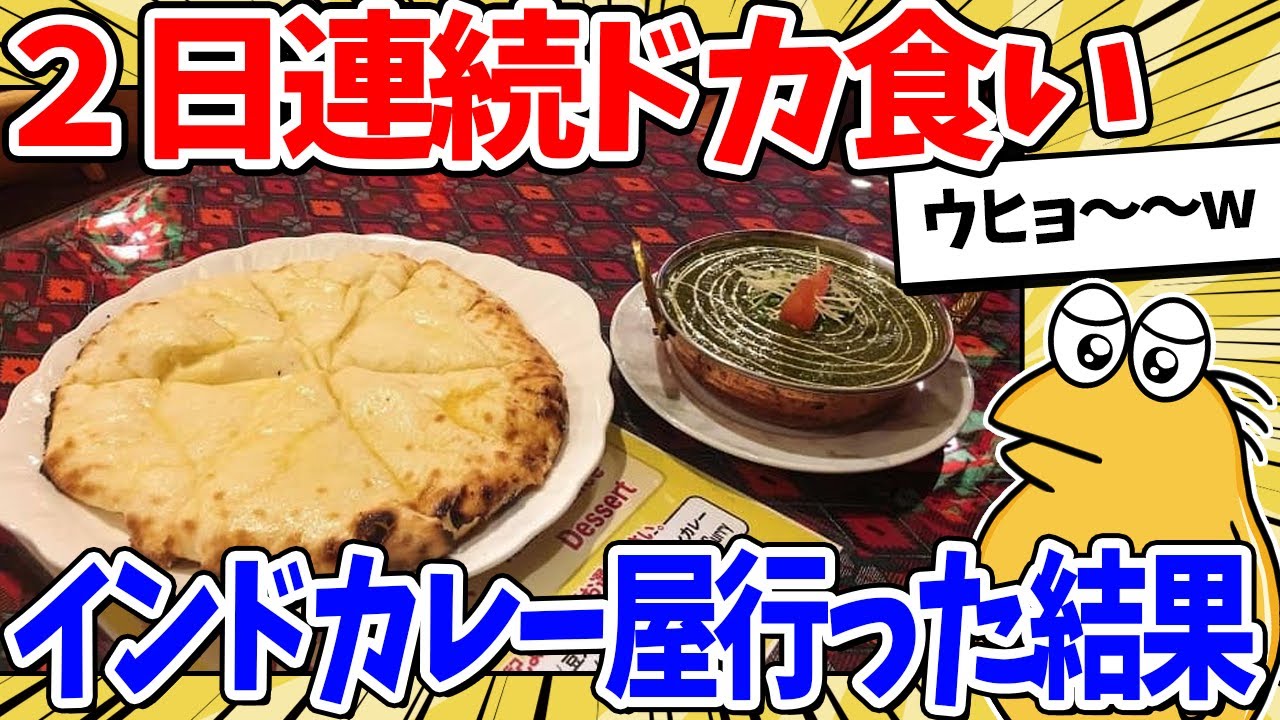 ワイ将、2日連続でインドカレー屋にドカ食いしにいった結果…【2ch面白いスレ】