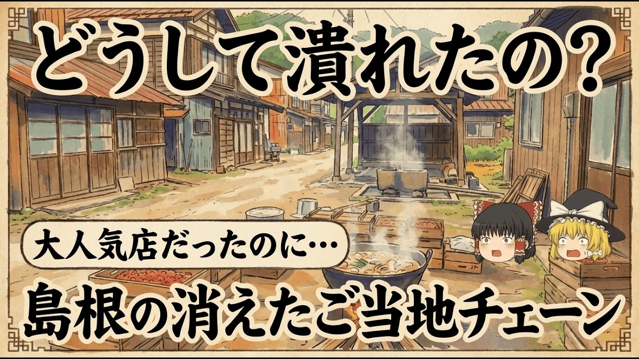 【次々閉店】惜しまれつつ消えた島根発祥の人気チェーンTOP10｜老舗・名店・思い出が消えた理由【ゆっくり解説】