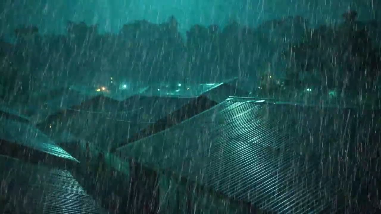 No Ads Rain Sounds for Sleeping – Dark Night Rain On Tin Roof to Silence the Mind