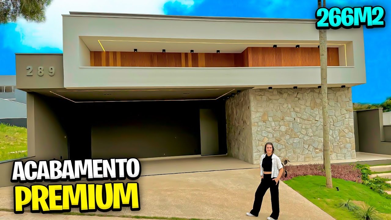 Uma verdadeira MANSÃO térrea, 266m2 de área construída, 4 suítes, piscina segurança armada
