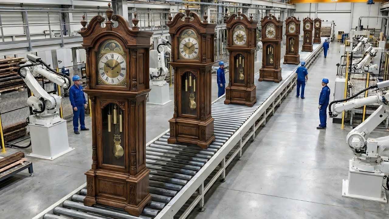 Inside the Largest Wooden Clock Factory:From Raw Timber to Timeless Living Room Design(Full Process)